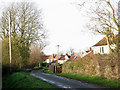 View west along Hall Lane