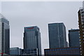 Canary Wharf skyline from the Thames