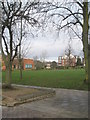 Looking across The park towards Grantham Road