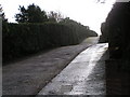 Footpath and driveway leading from the car park