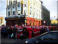 Festive overspill at the Worlds End, Camden High Street NW1