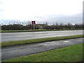 Warning sign on the A50, just north of the Allostock bends