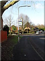 Bus stop approaching Lydiard Close in Broadlands Avenue