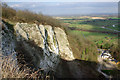 Quarry face behind the Chalk pit Inn