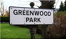 J3873 : Greenwood Park sign, Belfast by Albert Bridge