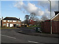 Looking from Augustus Way across Scantabout Avenue towards Carthage Close