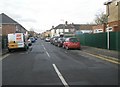 Looking westwards along Chamberlayne Road