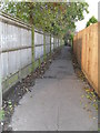 Mid section of the footpath from Shakespeare Road to Archers Road