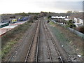 Railway heading west as seen from the Archers Road footbridge