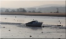 SX9687 : Boat in the mud, River Exe by N Chadwick