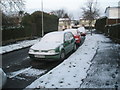 Snow on the verge in Walford Road