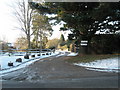 Looking from Station lane towards the entrance for Rake Manor and Rake Court