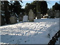 Snow in the churchyard at  All Saints, Witley (3)