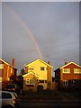Rainbow behind house in St Jude Close Colchester