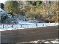 Road and path junction in Oxted Green