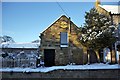 Barn with old AA mileage indicator, East Harlsey