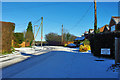 Faygate with snow between the roundabouts