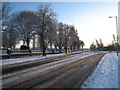 Snow-bound A1130 at Thornaby Cemetery (view south-east)