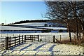 Snow covered fields at West Wycombe