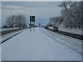 Traffic on the A171 road (view west)