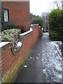 Path from Sandringham Road about to join the  footpath to Highfield Road