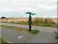 TR3750 : National Cycle Network milepost, Walmer by Rose and Trev Clough