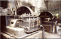 SJ8890 : Hydraulic pumps, LNWR warehouse, Stockport by Chris Allen