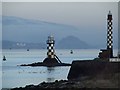 NS3274 : Port Glasgow lighthouses by Thomas Nugent