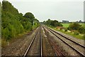 The railway line to Gloucester near Quedgeley