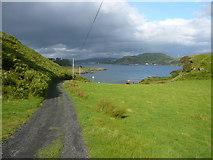 NM8127 : Track leading down to The Little Horse Shoe Bay, Kerrera by Colin Park