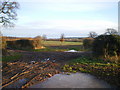 Farmland and the bridleway corner