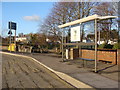 Bus stop by the bridge, Caerleon