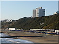 Boscombe: the East Cliff from the pier