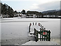 Boating station under ice