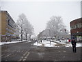High Street, Southgate in the snow