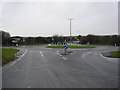 Roundabout at south end of South Cornelly bypass.