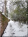 Snowy footpath, off Westfield Road