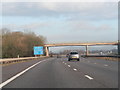 Northbound M5 with a glimpse of the Mendips in the distance