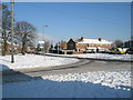 Junction of Park House Farm Way and a snowy Middle Park Way