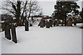 Snowy churchyard