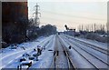 Passing the gasometer at Didcot East Junction