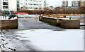 J3473 : The frozen River Lagan, Belfast (8) by Albert Bridge