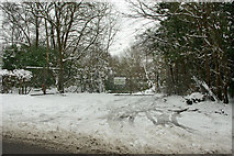 TQ2233 : Two entrances in the snow by Robin Webster