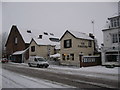 The Foresters Public House in Horley on the morning after the largest snowfall of this winter or any other in recent memory