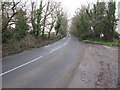 View along Grinsell Hill towards the Sevenscore crossroads