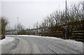 Thick ice remains on Pitt Street Low Valley, Barnsley