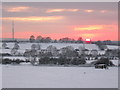 Mast at winter sunset