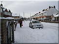 Lone pedestrian in Dysart Avenue