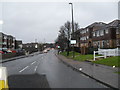 Looking down a rain sodden B2140 towards Angmering Station