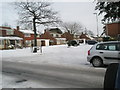 Looking from Court Lane into a snowy East Court